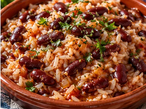 Arroz de Feijão — Imagem ilustrativa criada digitalmente