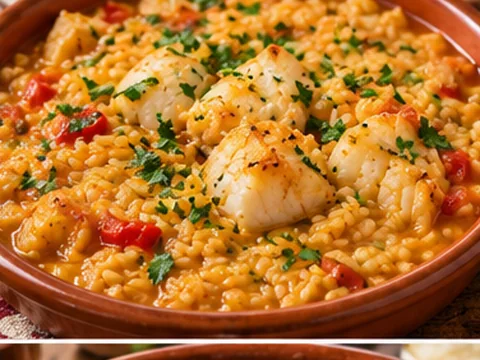 Arroz de Tamboril — Imagem ilustrativa criada digitalmente