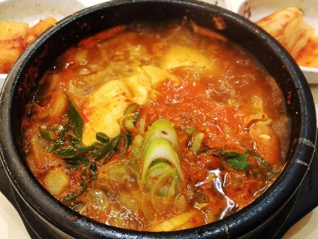 Korean soft tofu and seafood stew