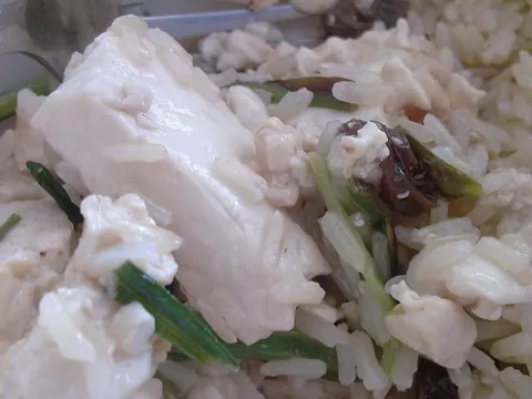 Arroz de tofu e passas