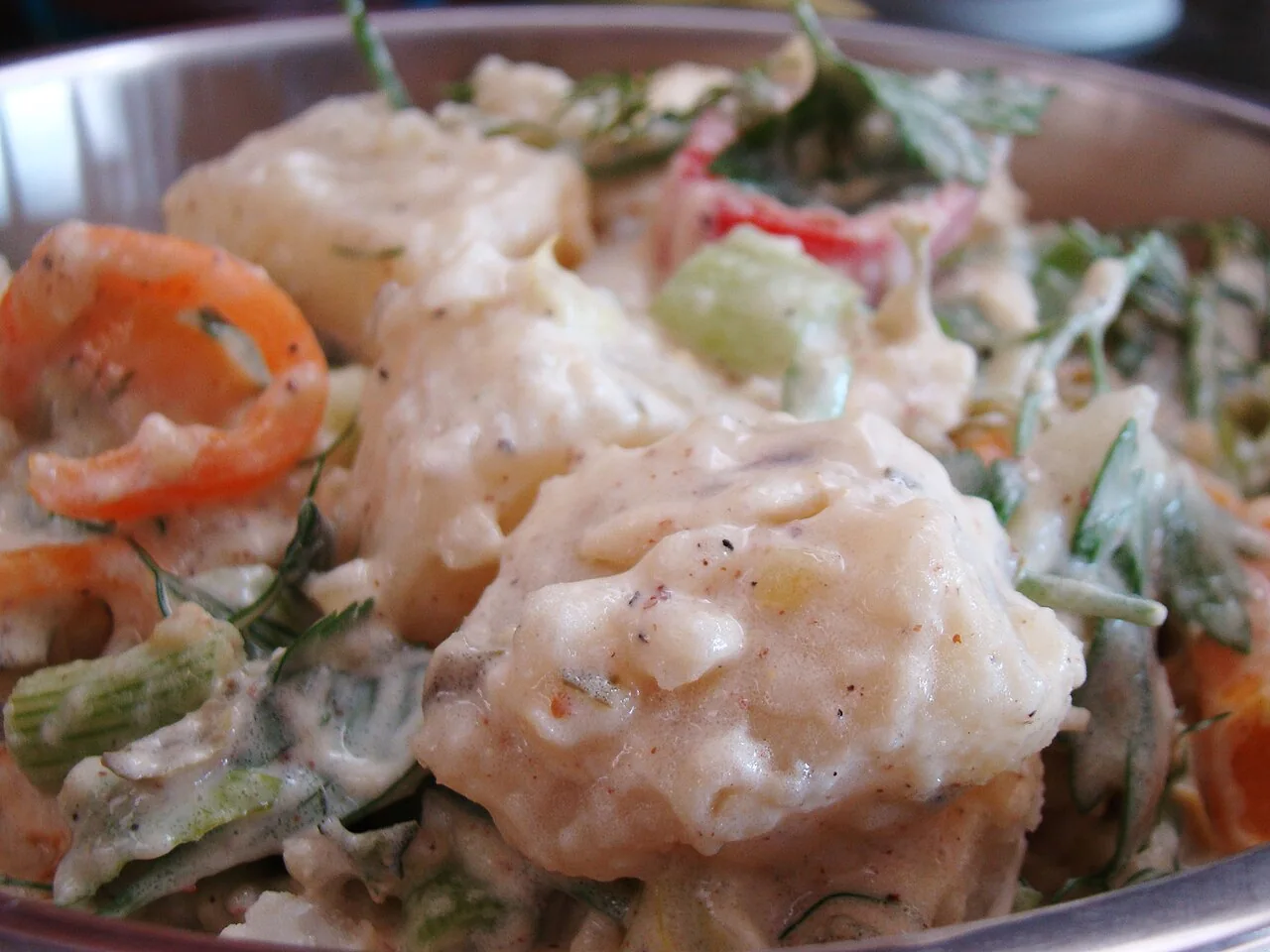 Potato, butter bean and pesto salad