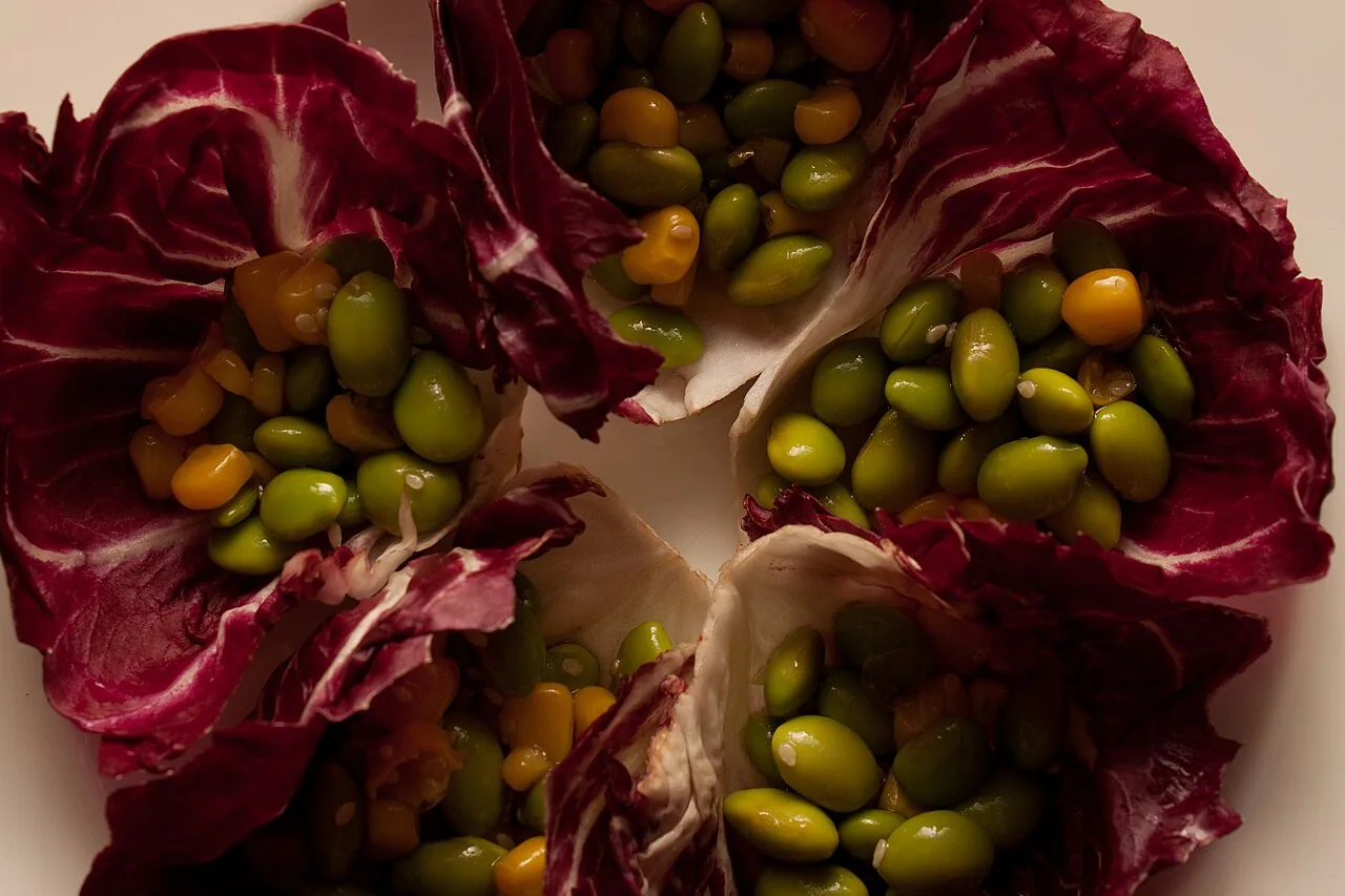 Edamame salad with sesame dressing