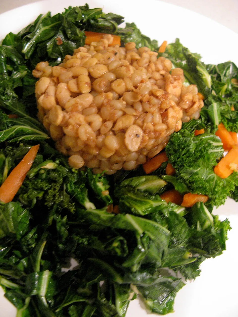 Tempeh and wheat berry sauté