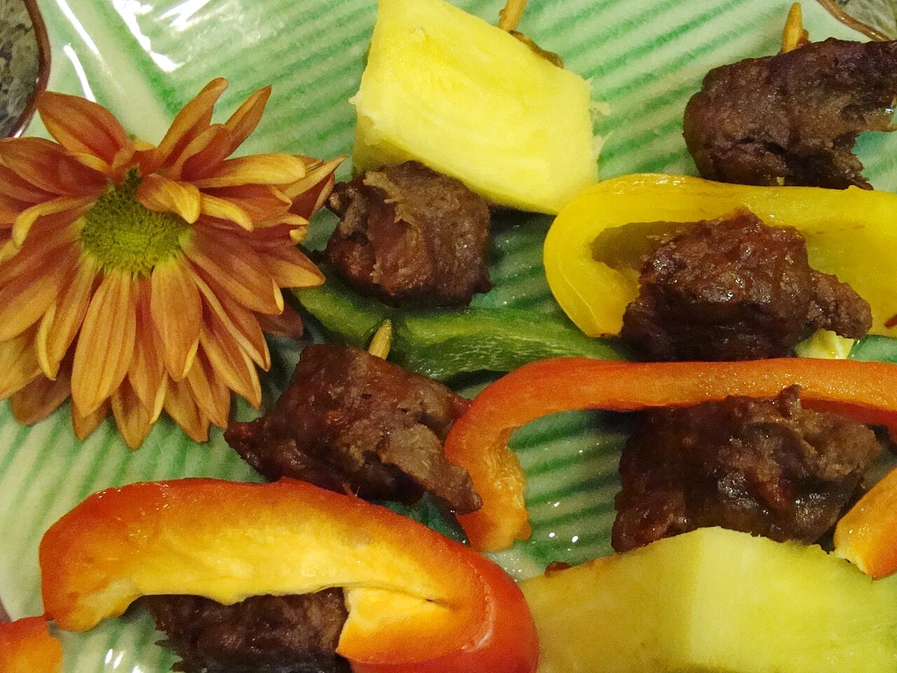 Peanut tempeh satay