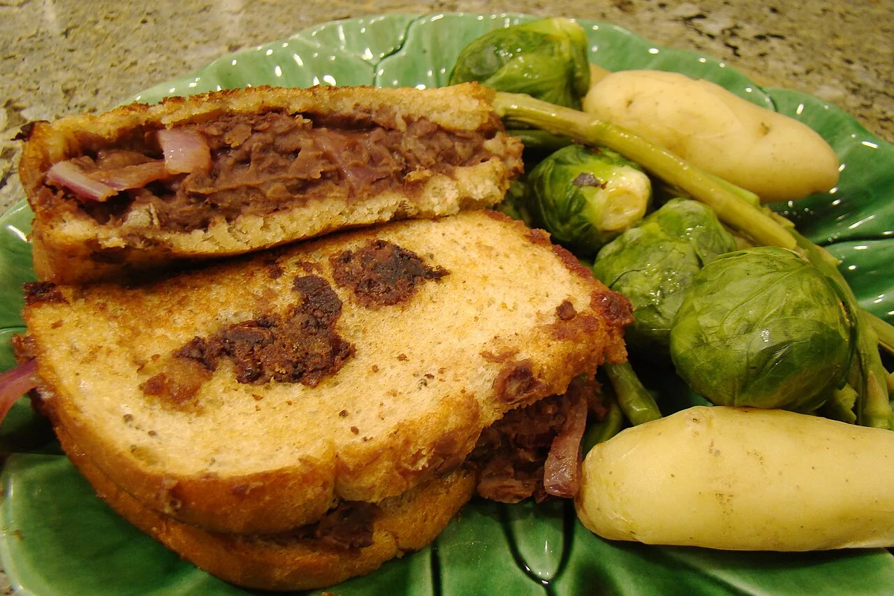 Vegan Mexican black bean torta