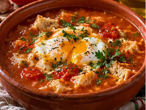 Sopa de Tomate Alentejana — Imagem ilustrativa criada digitalmente